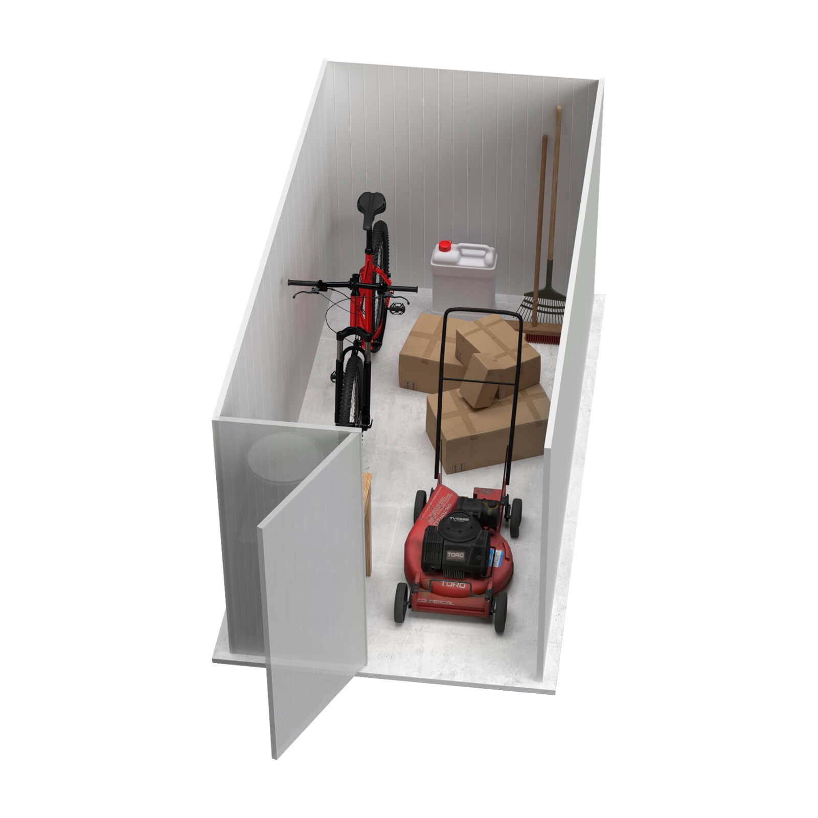 Absco Durango 5' x 10' Metal Bike Shed - Pale Eucalypt
