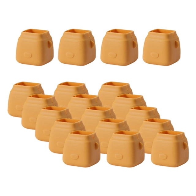 16 protectores de patas de silla, fundas de patas de silla para muebles de mesa, Patio Cuadrado y Amarillo Zulema Cubierta de la pierna del piso