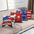 thumbnail image 5 of 4th of July Throw Pillow Covers 18x18 Set of 4,Patriotic Independence Day Pillow Cases for Bedroom Sofa Couch Decor, 5 of 6