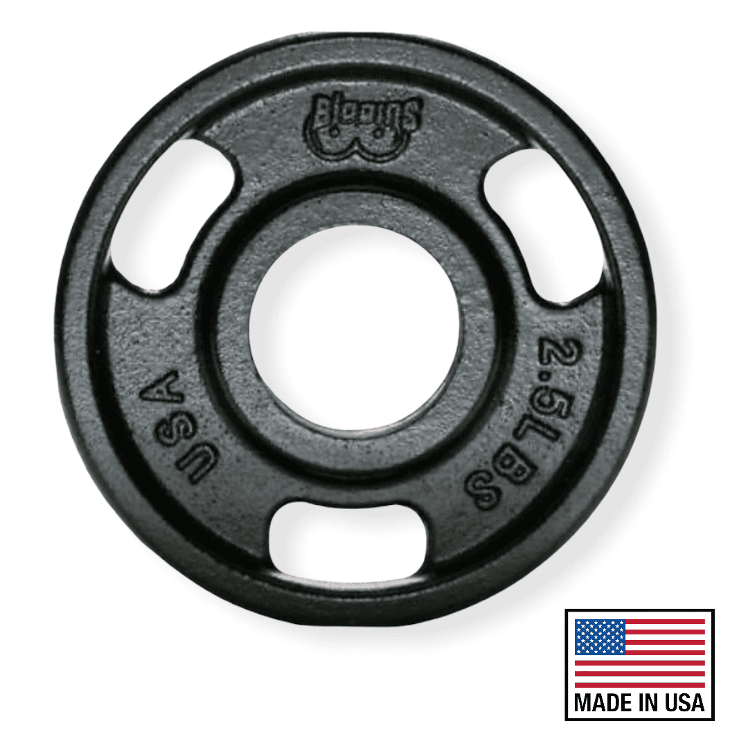 Biggins Iron Olympic Cast Iron Weight Plates, Single, 2.5 lb