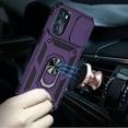 thumbnail image 6 of For Samsung Galaxy S22 Ultra Hybrid Case with Stand, Camera Lens Protection & 360° Rotate Ring, Shockproof, Soft Bumper Cover ,Xpm Phone Case [ Purple ], 6 of 10