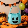thumbnail image 3 of Halloween Pumpkin Candy Treat Bags for Party Supplies - Soft Cloth Candy Bucket Holders for Kids Toddlers Trick or Treating - Handheld Halloween Pumpkin Bags for Trunk or Treat Party Favors, 3 of 7