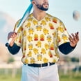thumbnail image 5 of Rateoe Cute Chicken Pattern Men’s Baseball Short Sleeve Polo Shirt, Midweight Men's Shirt Golf Shirt Polo Shirts Quick Dry Short-3X-Large, 5 of 7