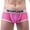 Pink, variant on ZQUUVOU Men's Boxer Briefs Mesh Casual Solid Breathable Pouch (Red,S)