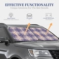 thumbnail image 4 of Fotbe Purple Floral Gingham Check Plaid Juego de 2 Piezas de Parasoles para Parabrisas | Bloqueador Solar para Auto | Accesorios Plegables para Protección Solar Interior-Medium, 4 of 6
