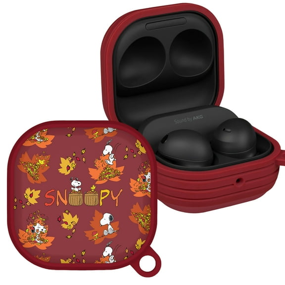 Peanuts Thanksgiving HD Case Cover Compatible with Samsung Galaxy Buds Pro & Buds Live (Autumn Snoopy) by Affinity Bands