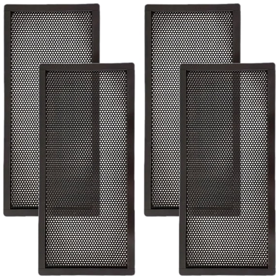 4 Pack Floor Vent Covers, 4 x 10 in Strong Attachment Black Mesh, Plastic Vent Mesh, Vent Covers with Sturdy Frame for Floor Registers