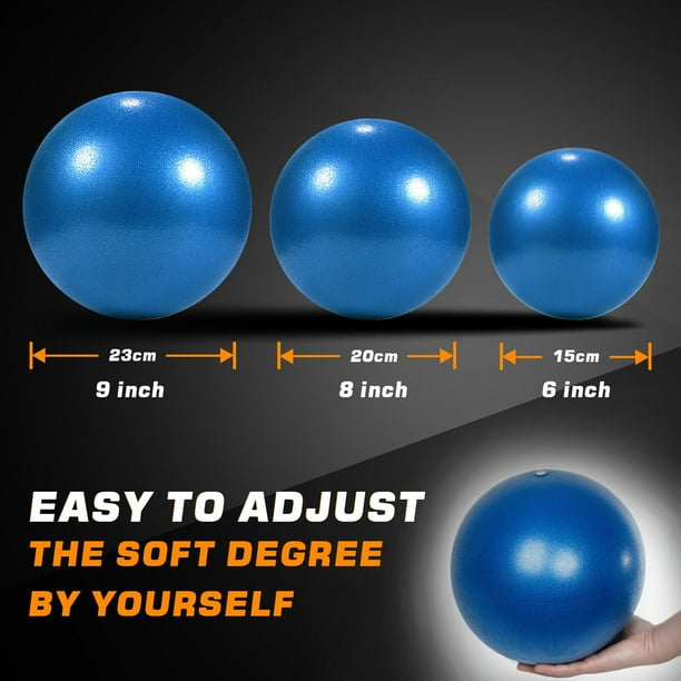 9 Inch Small Bender Ball for Pilates Barre Ball Mini Exercise Ball Yoga Ball Core Training and Physical Therapy Anti Burst and Slip Resistant Balance Ball with Quick Foot Pump Walmart