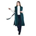thumbnail image 4 of Chaleco largo con cinto Roman Fashion /Tallas Extras, 3018 (Verde botella) verde oscuro 40, 4 of 6