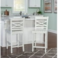 thumbnail image 2 of Linon Asher 24.25" Wood Farmhouse Counter Stool with X Back Plank Seat in White, 2 of 11