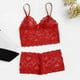 thumbnail image 4 of Gibobby Tangas de mujer sexy encaje Ropa interior Calzoncillos Lencería Mujeres Conjunto Pijamas Camisola Ropa de dormir Sujetador Encaje Íntimos sexy(Rojo 3XL), 4 of 5