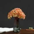 thumbnail image 2 of Silk Hydrangea Heads with Stems Artificial Flowers Heads for Home Wedding Decor,Pack of 10 (Sky Blue), 2 of 5