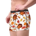 thumbnail image 2 of Fuzoiu Thanksgiving Turkey Leaves Print Men's Ultra Breathable Underwear,No Riding Up Boxer Briefs with ComfortFlexible Waistband-X-Large, 2 of 5