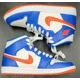 thumbnail image 3 of Ni - ke Men's Ni - ke Air Jordan 1 Mid "KNICKS" Gamr Royal Blue-Orange Sz 4 [FD1029-400], 3 of 5