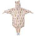 thumbnail image 2 of Wearable Blanket Hoodie for Kids Cute Dogs and Cats Flannel Hooded Blanket with Pockets and Sleeves Suitable for Boys and Girls, 2 of 7