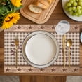 thumbnail image 4 of Texas Star Vintage Placemats Set of 12, Brown Checkered Berry Farmhouse Placemats for Dining Table, Place Mats for Kitchen Tabletop, Waterproof Wipeable Dining Table Mats Set, 4 of 9