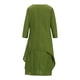 thumbnail image 5 of ICHUANYI Clearance Women's Fashion Plus Size Round-Neck Solid Long Dress Helf Sleeve Buttons Dress(Green, XXL) ICHUANYI WER2023081106375, 5 of 8