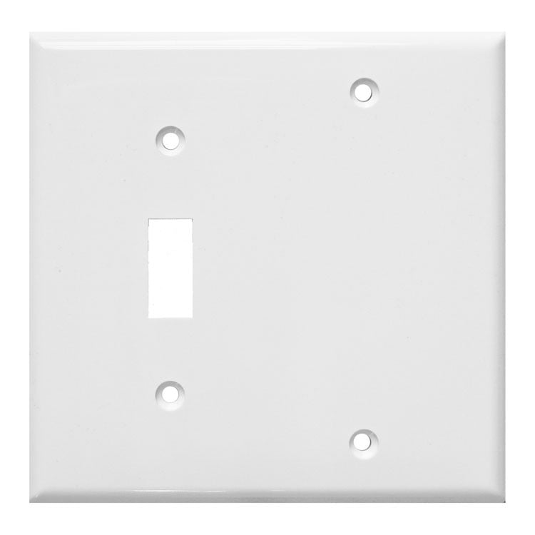 Lexan Wall Plates 2 Gang 1 Toggle 1 Blank White