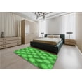 thumbnail image 5 of Ahgly Company Machine Washable Indoor Square Transitional Lime Green Area Rugs, 4' Square, 5 of 7