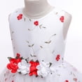 thumbnail image 5 of ZHUASHUM flower girl dresses Prom Outfits Sleeveless Gown Tulle Dress Embroidered Kid Floral Children Dresses easter clothes Red,Size:4-5 Years, 5 of 7