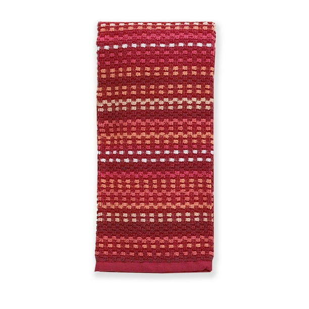 Mainstays 16 X 26 Red Popcorn Yarn Dye Kitchen Towel Walmart Com Walmart Com
