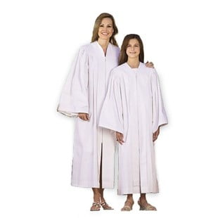 CBCS HD560-LG Adult Baptismal Gown White - Large
