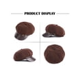 thumbnail image 5 of Deago Womens Newsboy Cap Fashion PU Leather 8 Panel Paperboy Newsie Cap Baker Boy Painter Beret Cabbie Hat (Coffee#3), 5 of 9