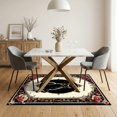 thumbnail image 3 of ODIKA 5'x7' Ultra-Soft Area Rug, Goth Occult Cameo Gothic Vine Frame Minimalist Phase Arch Mystical None Washable, Bare feet friendly, Silk-Touch for Bedroom Home office, 3 of 7