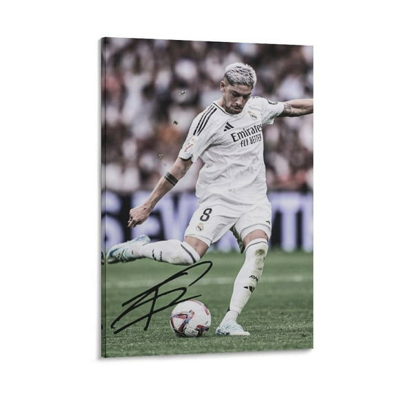 Federico Valverde Poster Canvas Poster Picture Print Wall Art Poster Painting Canvas Posters Artworks Gift Room Aesthetic 12x18inch(30x45cm)