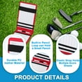 thumbnail image 3 of Uxcell Golf Scorecard Holder, Leather Yardage Book Cover Golf Score Sheet, Silver Tone, 3 of 5