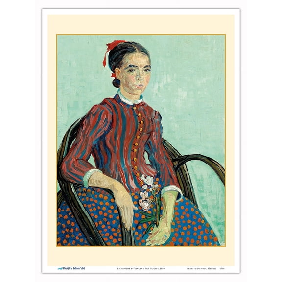 La Mousmé - From an Original Color Painting by Vincent Van Gogh c.1888 - Master Art Print (Unframed) 9in x 12in