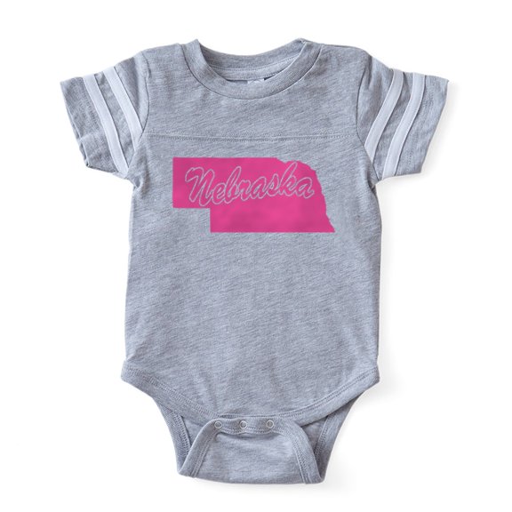 CafePress - Nebraska - Cute Infant Baby Football Bodysuit