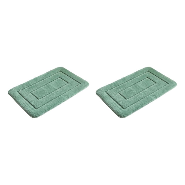 Cateissary Alfombra de baño antideslizante de textura para protección del suelo Baño seguro Absorción de agua Inodoro Verde claro 40x60CM Verde claro 40x60CM 2Conjunto