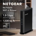 thumbnail image 2 of Router WiFi 6 NETGEAR R6700axv3 AX1800 de velocidad inalámbrica, 2 of 7