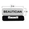 thumbnail image 3 of Beautician 1 x 3" Name Tag/Badge, Silver, (3 Pack), 3 of 3