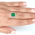 thumbnail image 4 of Emerald Simulated Women Jewelry 925 Sterling Silver Ring, 4 of 9