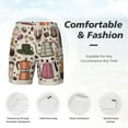 thumbnail image 5 of Balery Vintage Coffee Mens Swim Trunks Swim Shorts for Men Quick Dry Inseam Beach Shorts with Compression Liner Pocket-Large, 5 of 9