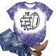 thumbnail image 3 of Camisas de Mujer Casual Impreso Cuello Redondo Manga Corta Superior, Blusa de Moda para Uso Diario Y de Fiesta, 3 of 4