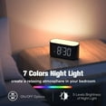 thumbnail image 3 of HOUSBAY Digital Alarm Clock for Bedroom, Night Light, Large Display Easy to Read Across the Room, Adjustable Brightness, Dual Alarm, Black with White Digits, RS13W, 3 of 7
