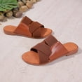 thumbnail image 6 of Fesfesfes Women's Thick-Soled Flip Flops Spring Summer Casual Shoes Lightweight Non-Slip Comfortable for Beach Outdoor Walking(Brown#4,US 6.5), 6 of 9