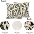 thumbnail image 5 of Olive Green Leaf Plant Pillow Covers 18X18 Inch Set of 2 Tropical Fern Herbs Botanical Leaves Floral Decorative Pillow Cases Vintage Cushion Case Farmhouse Home Decor for Couch Sofa Porch Outdoor, 5 of 6
