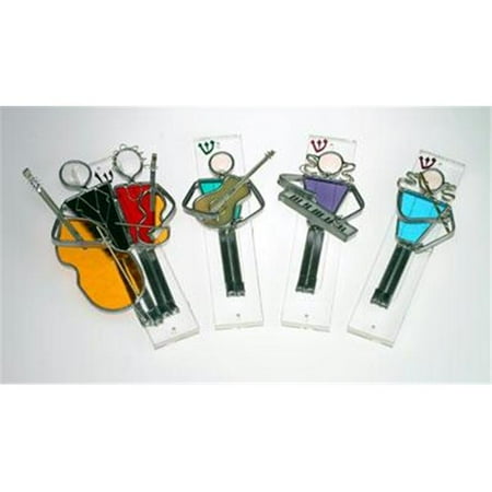 Judaica Kingdom SF-MZ-3016-6 Musician Mezuzahs - Music Musicians Mezuzah - Cello and Violin, Guitar, Keyboard, Flute