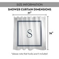 thumbnail image 7 of Creative Products Navy Blue and White Letter S Monogrammed 71x74 Shower Curtain, 7 of 7