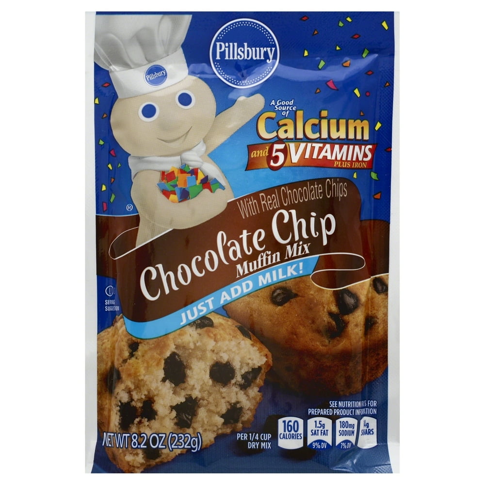 Pillsbury Chocolate Chip Muffin Mix, 8.2 Oz