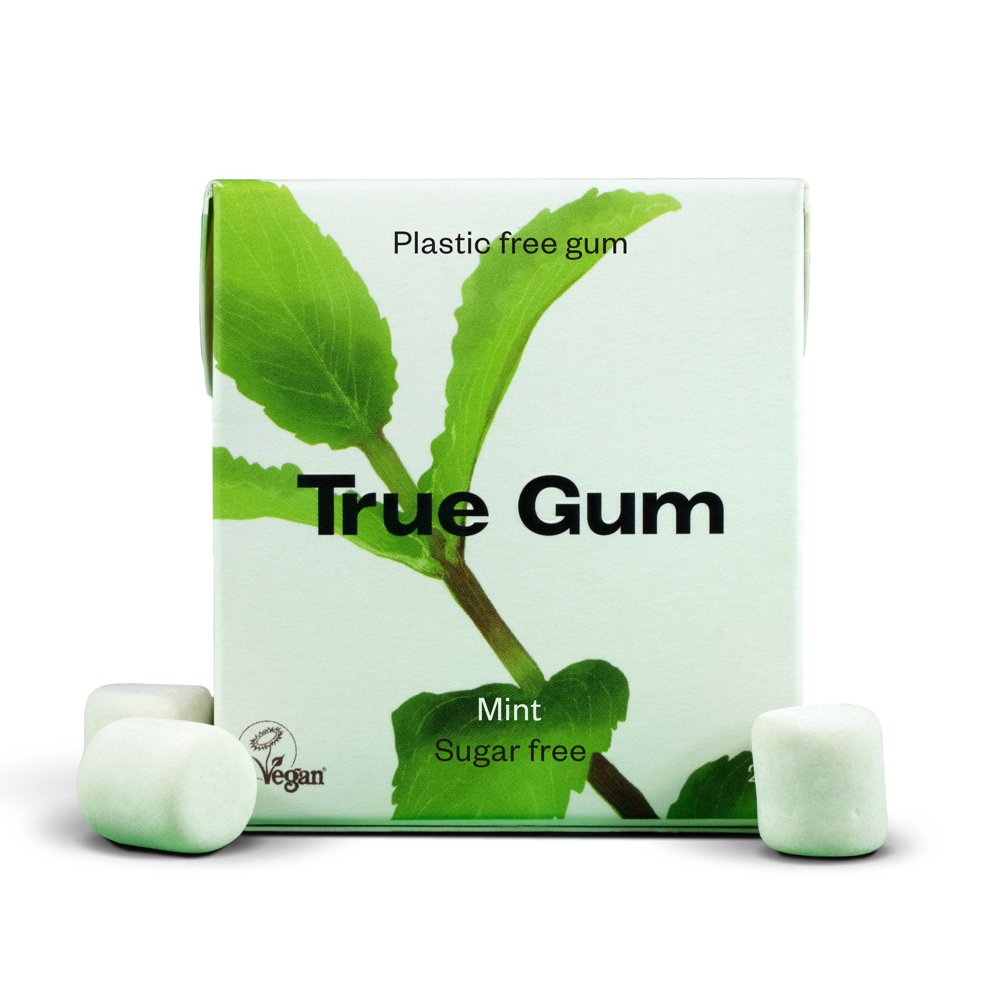 True Gum Chewing Gum Mint Plastic Free 21g (Box of 24)