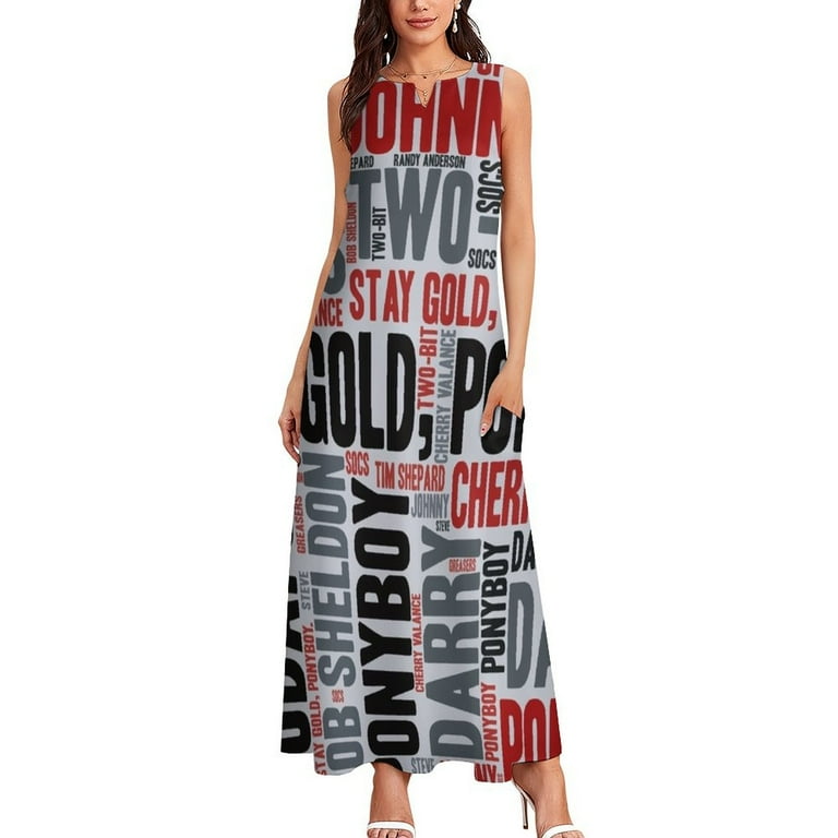 The Outsiders Word Cloud Stay Gold Ponyboy Long Dress summer