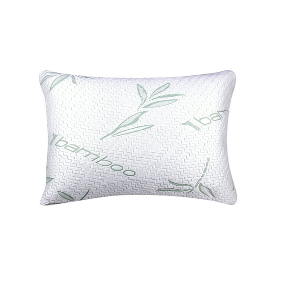 Memory Foam Allergy-Free Hypoallergenic Cover Comfort Cooling Bamboo Pillow - (Standard/Queen, Single)