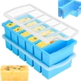 thumbnail image 2 of PYYAN-Silicone Freezer Molds with Lids, 1/2 Cup Soup Freezer Container Reinforced Steel Ring Top for freezing Soup Sauce Broth Leftovers, Silicone Freezer tray 2-Pack, Oven & Dishwasher Safe, 2 of 4