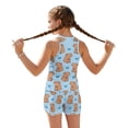 thumbnail image 2 of Psesaysky Capybara Girls Tankini Swimsuit 2 Piece Bathing Suits for Girls Love Heart Print Round Neck Swim Tank Top and Drawstring Bottoms for 6-15Y, 2 of 7