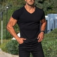 thumbnail image 2 of Icvfdpl Men'S Tee Shirt Breathable Fast Dry V Neck Casual Short Sleeved Summer Knit T Shirts Versatile For Everyday Wear In Most Settings, 2 of 4
